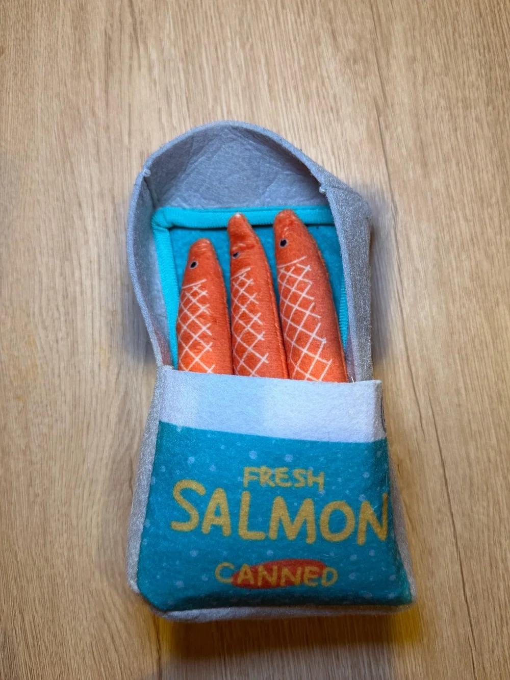 NWOT PETCO SALMON PLUSH CAT TOY